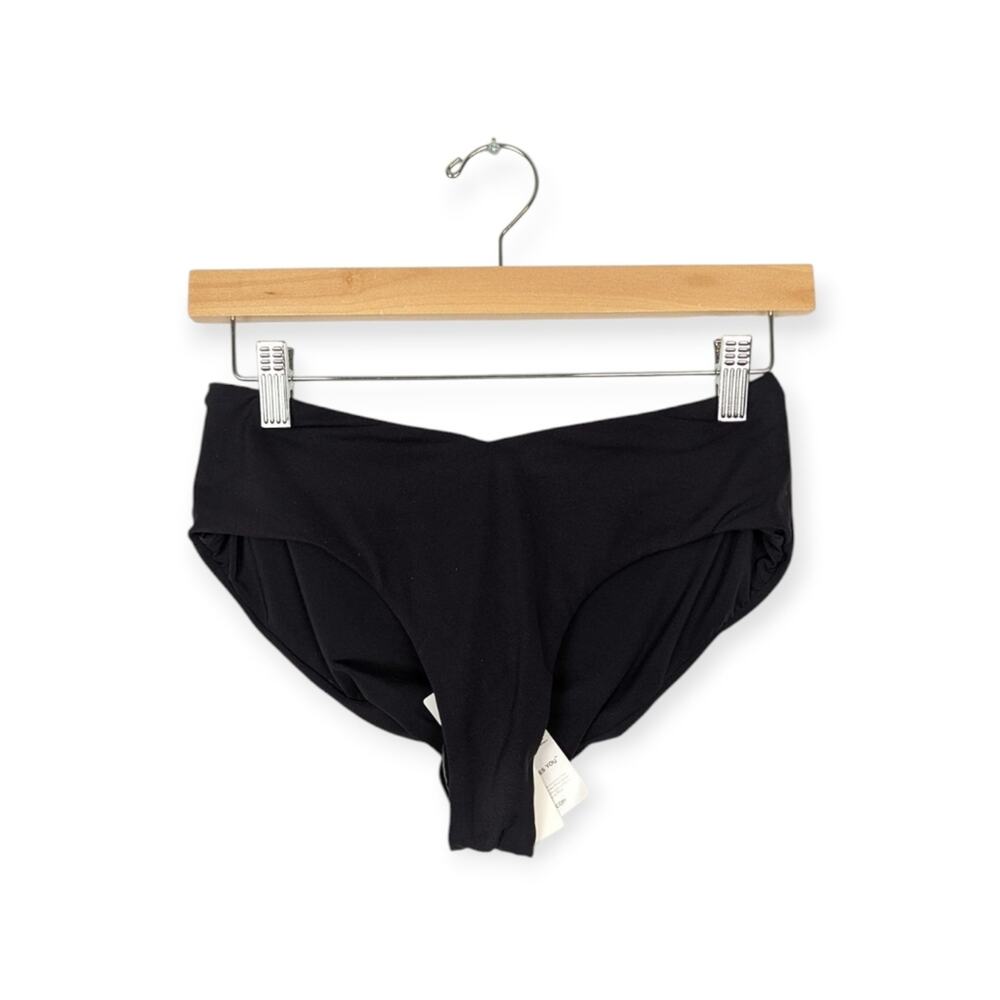 NWT Skin Black Full Coverage Scrunch Bikini Bottoms Size S
